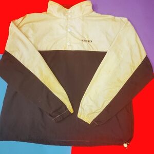 This Vintage 80s Izod XL Lacoste Colorblock two pockets Windbreaker is a stylish